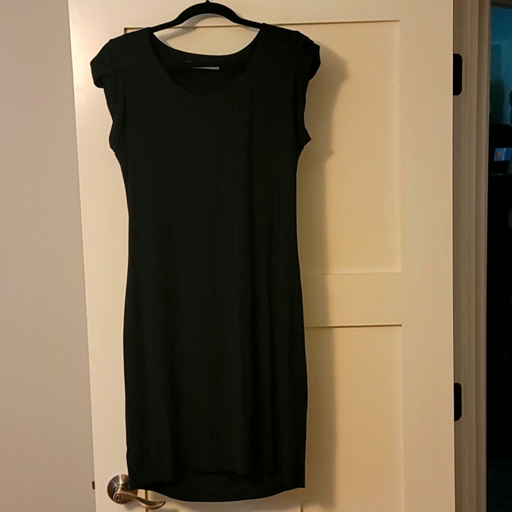 Athleta Dress - black, open back, midi MEDIUM
